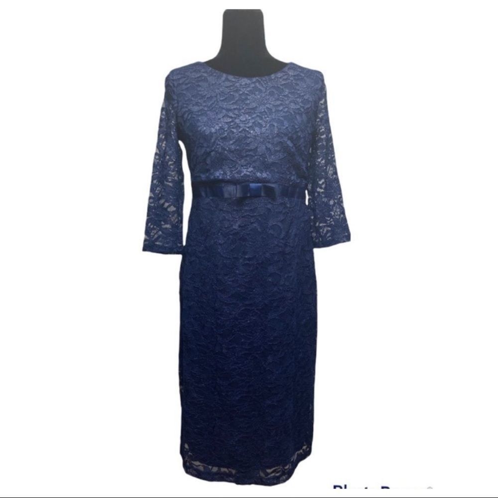ASOS Blue Lace Maternity Dress